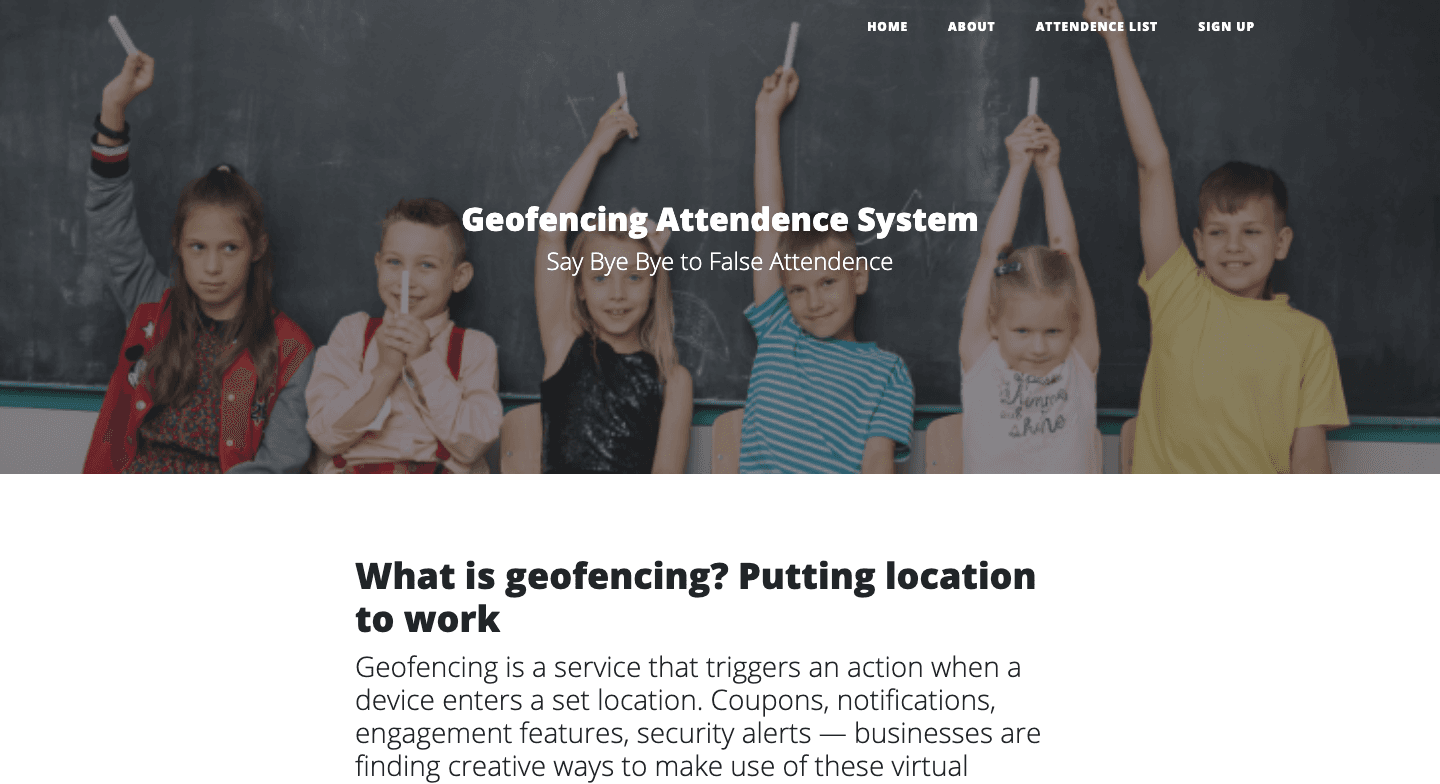 GeoFencing Attendance System